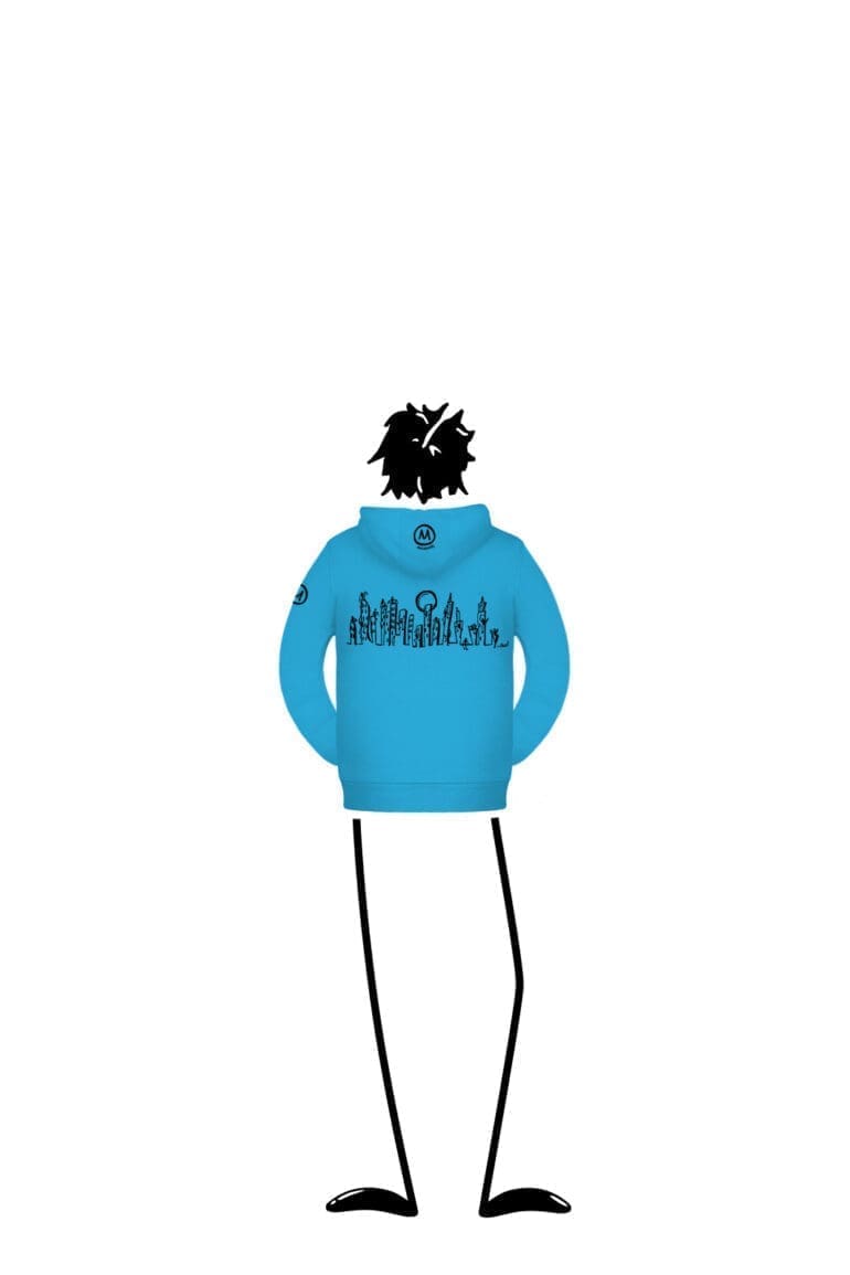 Sweat à capuche avec zip Enfant azur LOLA Monvic