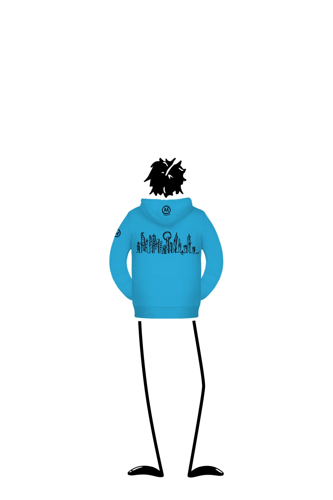 Sweat à capuche avec zip Enfant azur LOLA Monvic Sweat à capuche avec zip Enfant azur LOLA Monvic