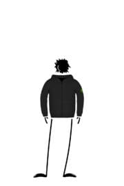 Hoodie kids with zip black mountainbike LOLA Monvic