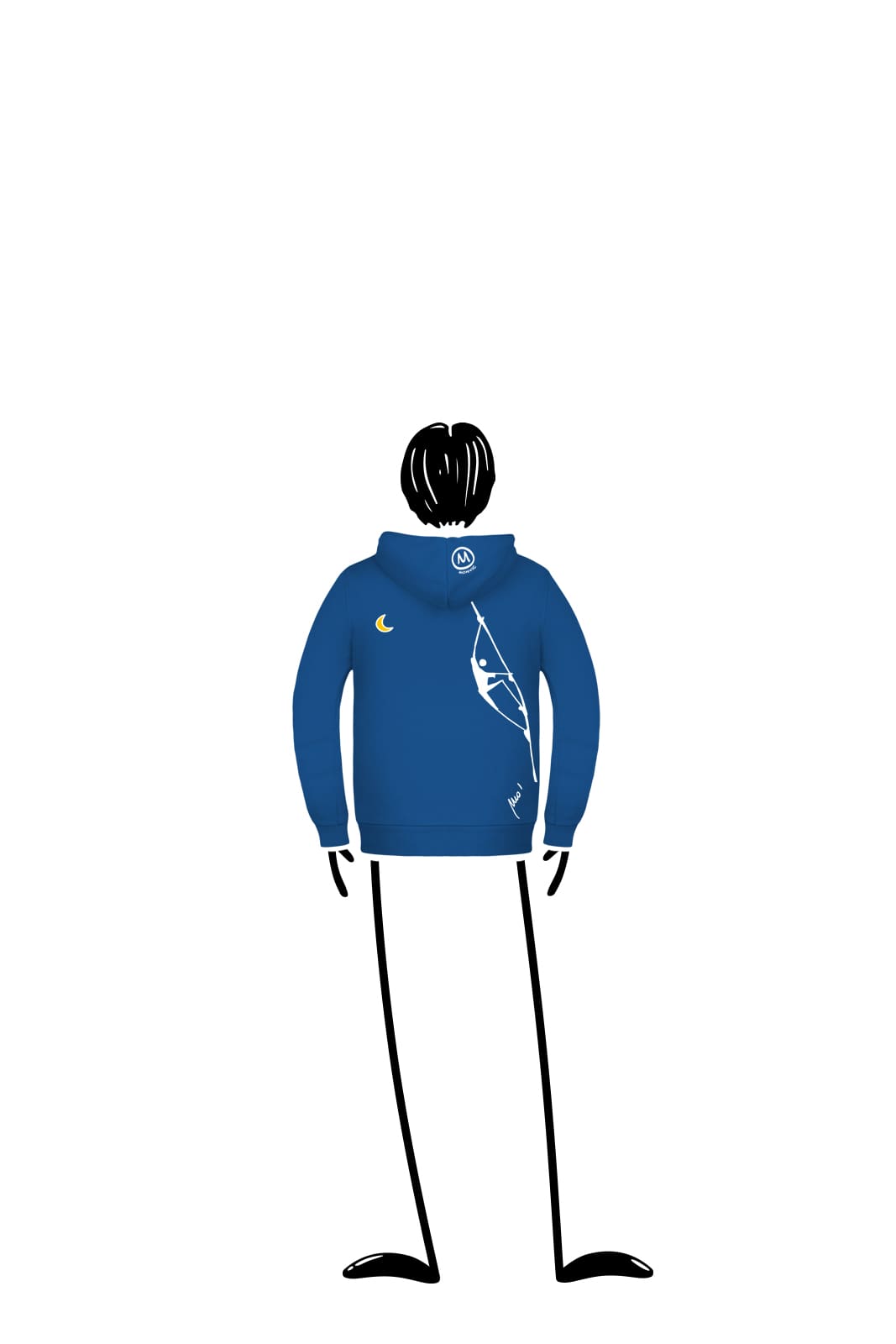 Sweat à capuche avec zip Enfant bleu royal LOLA Monvic escalade Sweat à capuche avec zip Enfant bleu royal LOLA Monvic escalade