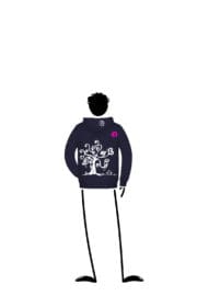 felpa bambino con zip blue navy LOLA Monvic