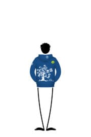 felpa bambino con zip blue royal LOLA Monvic