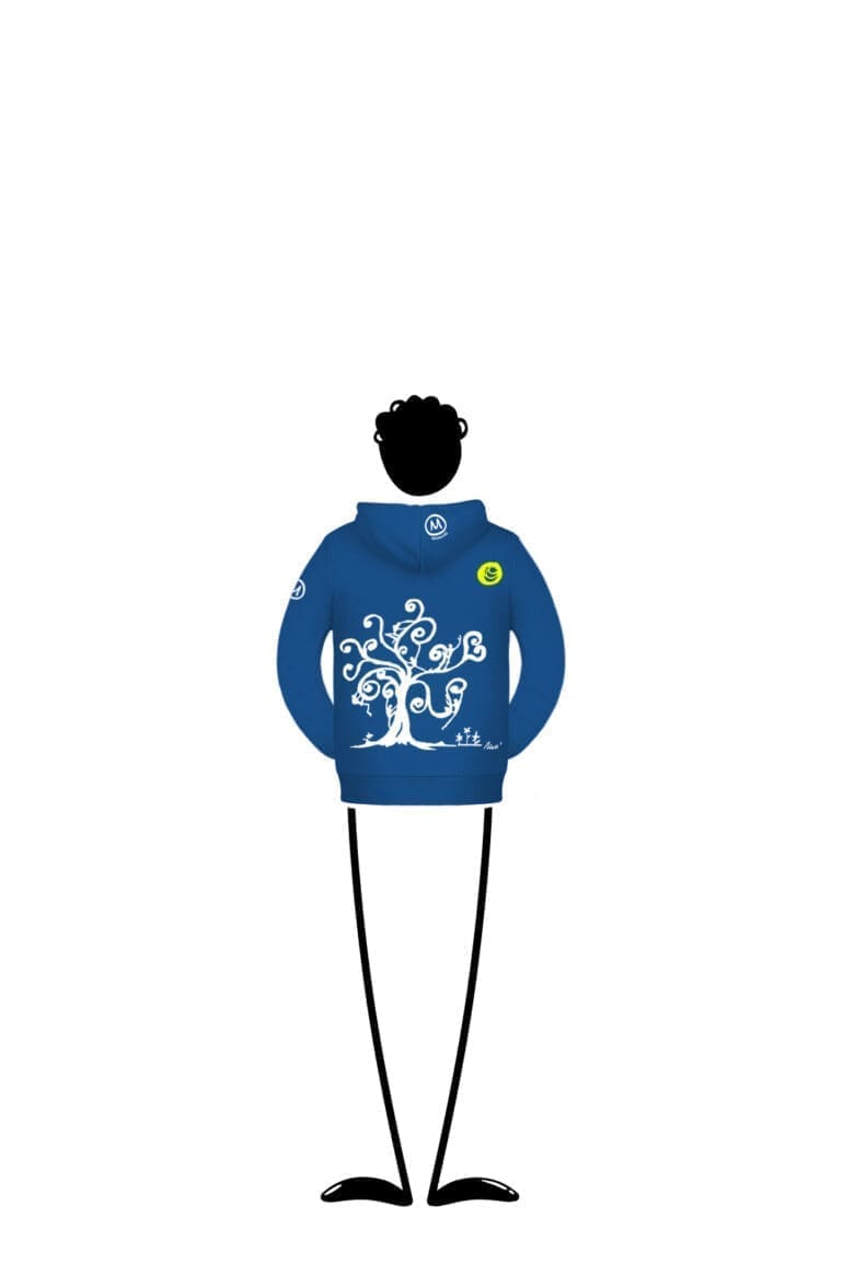 Sweat à capuche avec zip Enfant bleu royal LOLA Monvic