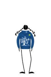 felpa bambina con zip blue royal LOLA Monvic