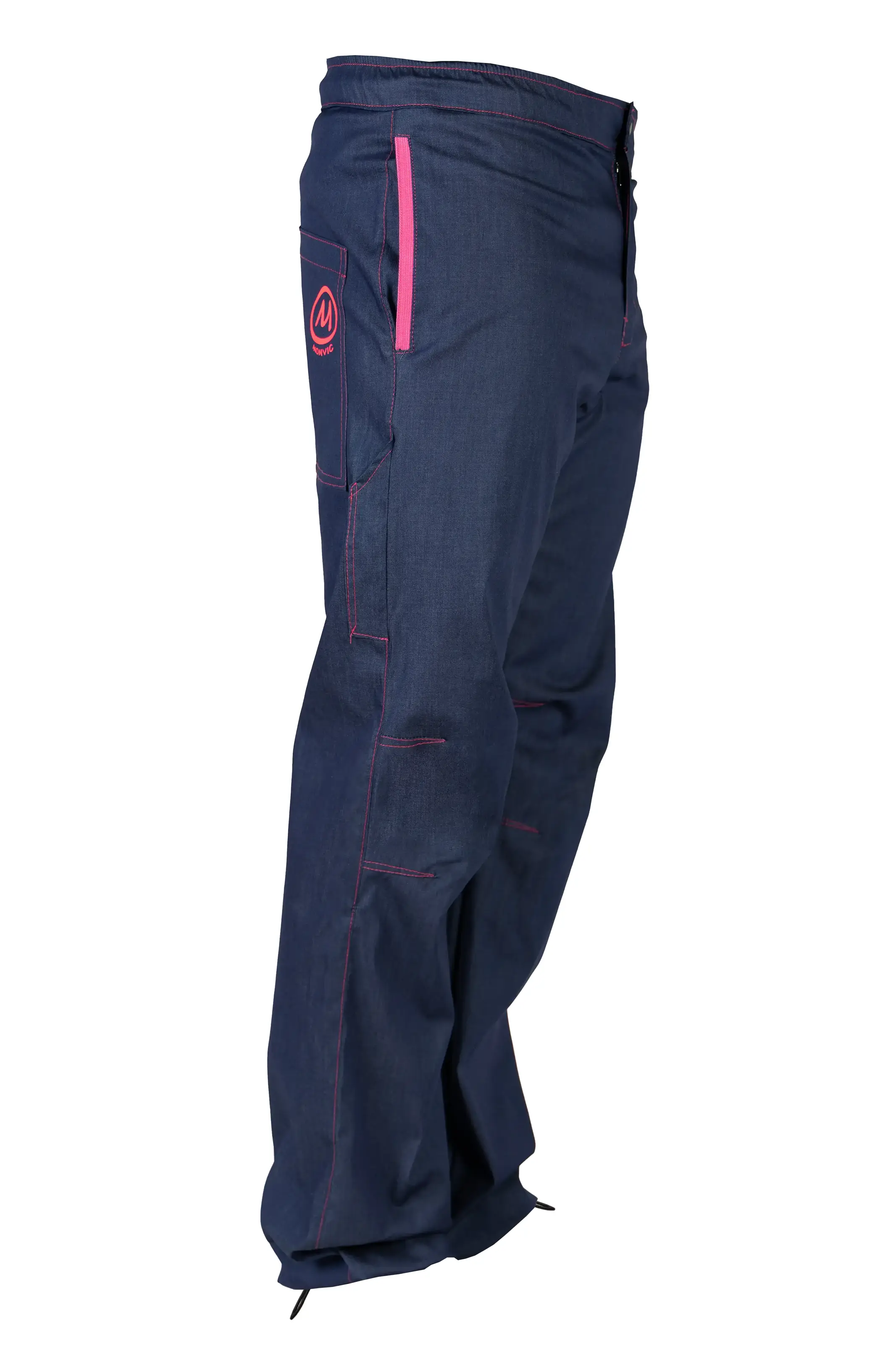 Men's climbing jeans - denim - fuchsia stitching - GERONIMO Monvic