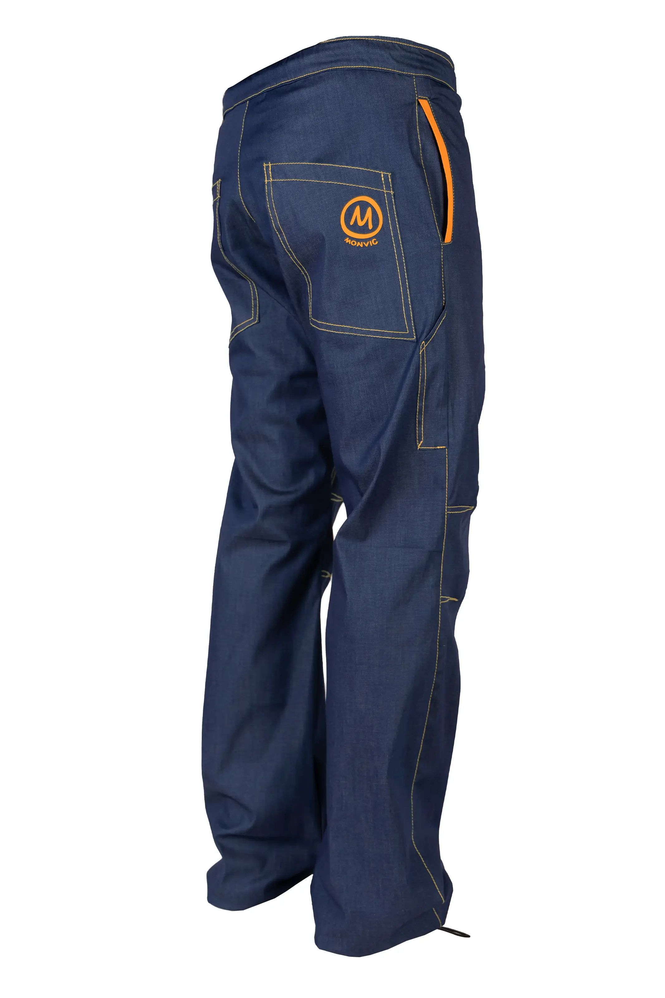 Men's climbing jeans - denim trousers - orange stitching - GERONIMO Monvic