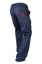 Jeans arrampicata uomo - denim - profilo e cuciture rosse - GERONIMO Monvic