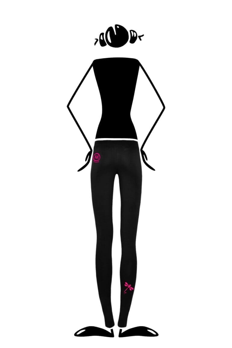 legging pour Femme noir - fuchsia MIMÌ Monvic