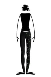leggins arrampicata donna grafica verde e bianca MIMI LONG Monvic multi m