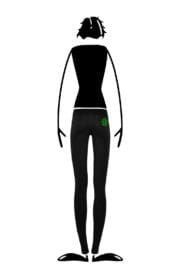 leggins arrampicata donna grafica verde e bianca MIMI LONG Monvic multi m