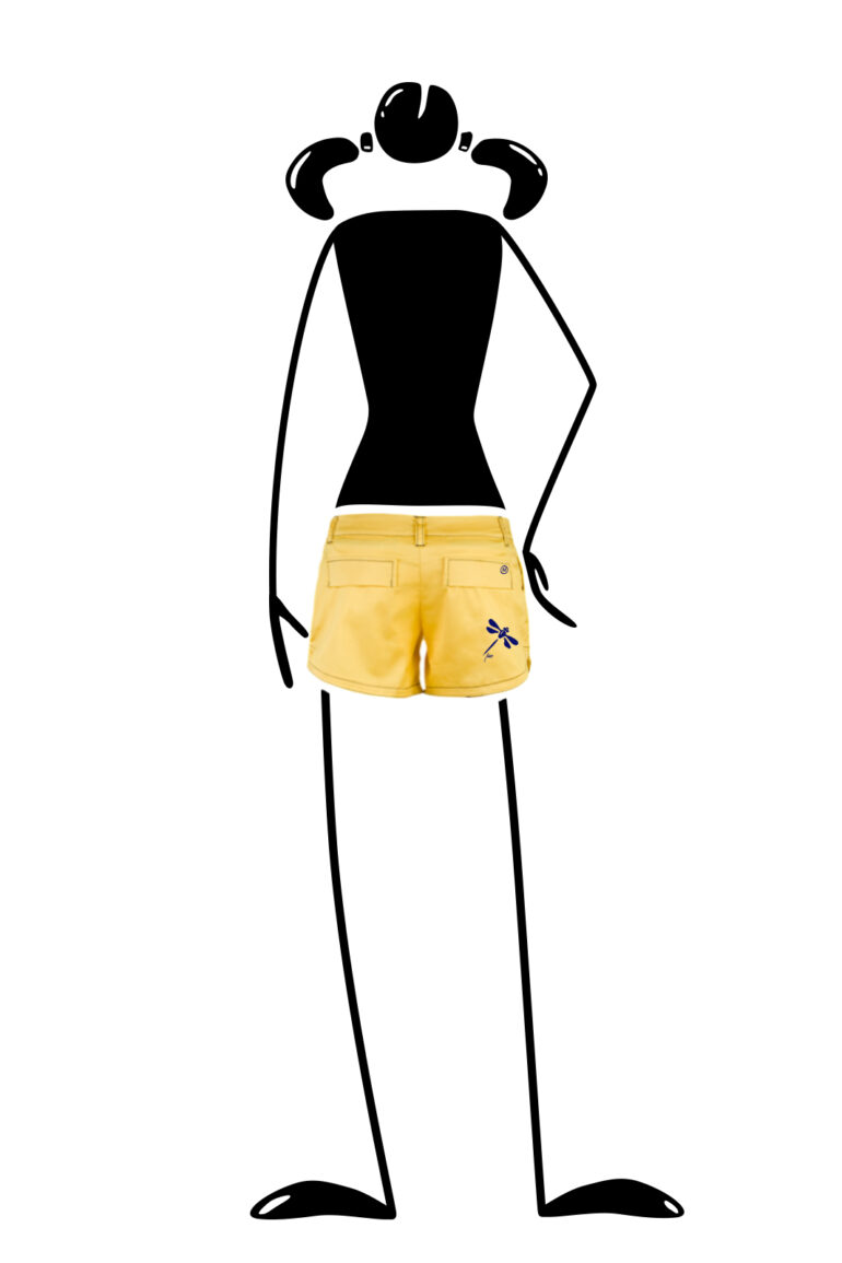 pantalone corto donna arrampicata giallo cotone libellula STEFFY Monvic