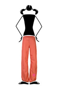 pantalone donna arrampicata arancione sport VIOLET Monvic