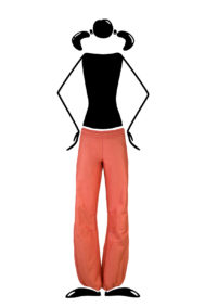 climbing trousers women orange cotton VIOLET Monvic