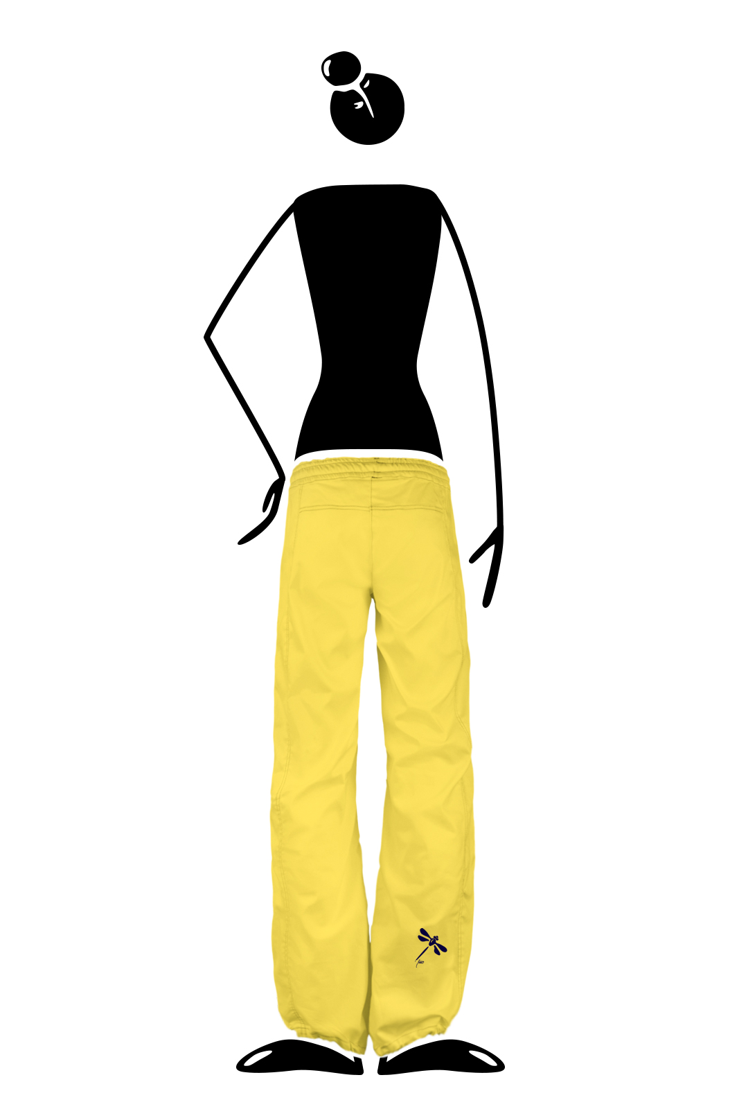Women's climbing pants yellow VIOLET MONVIC