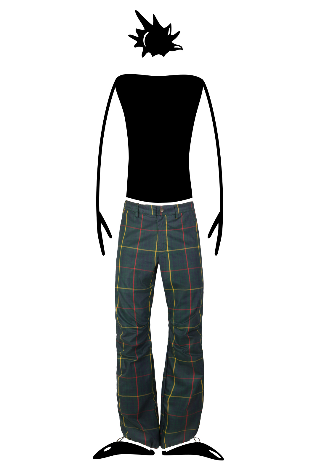 pantalon de sport pour homme Prince de Galles vert forêt BILLY 2 Monvic