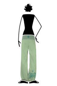 trousers women with waist band green BALZEN Monvic