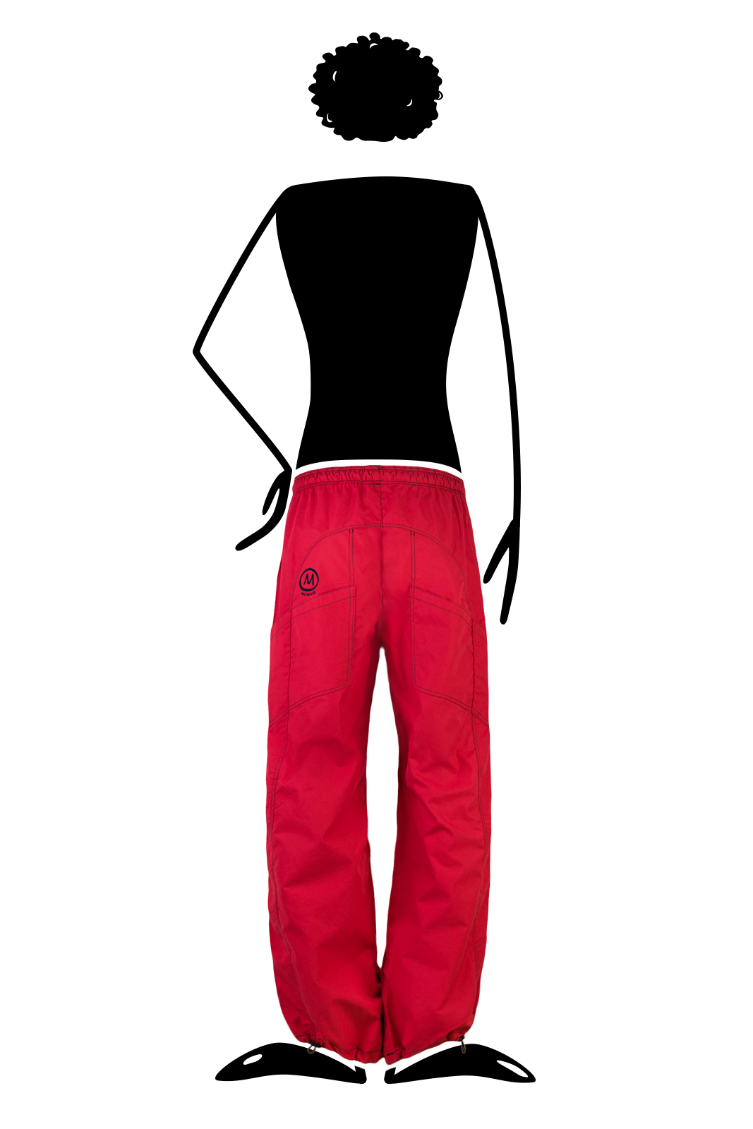 pantalone bouldering uomo rosso SPEED Monvic