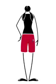 Pantalone corto donna rosso MINÙ Monvic
