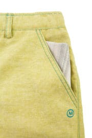 climbing shorts men linen lime yellow ALO Monvic