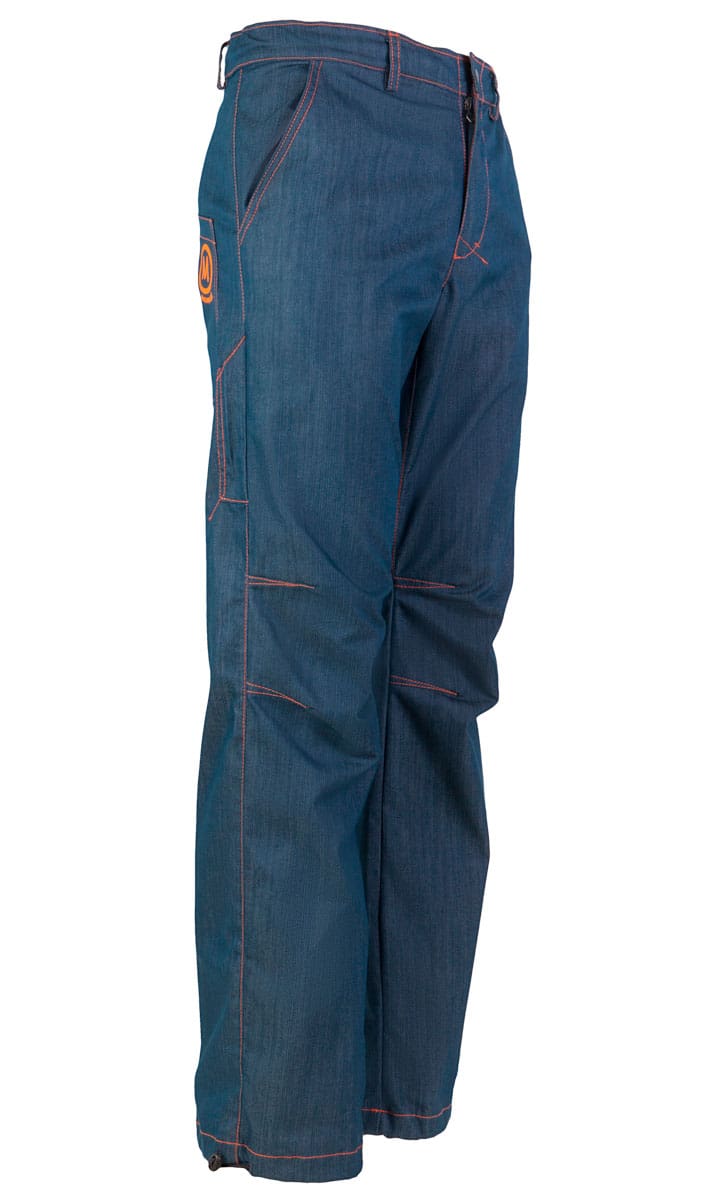 jeans arrampicata uomo BILLY 2 Monvic denim cuciture arancioni