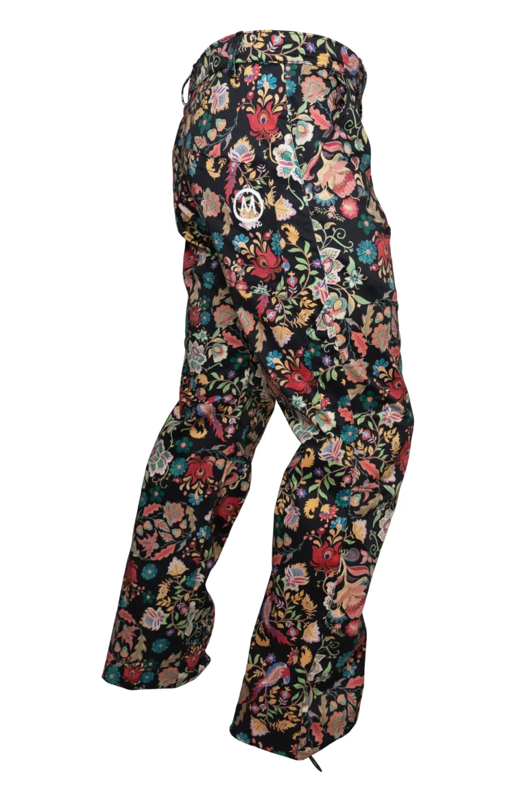 Men's black floral climbing trousers - BILLY 2 Monvic