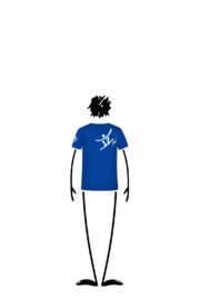 t-shirt Enfant bleu royal TATA Monvic snowboard