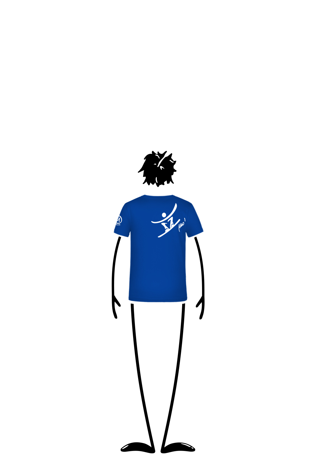 t-shirt Enfant bleu royal TATA Monvic snowboard