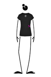 T-shirt col en V Femme noir HIROKO Monvic