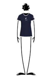 t-shirt femme bleu marine SHARON Monvic chevaux