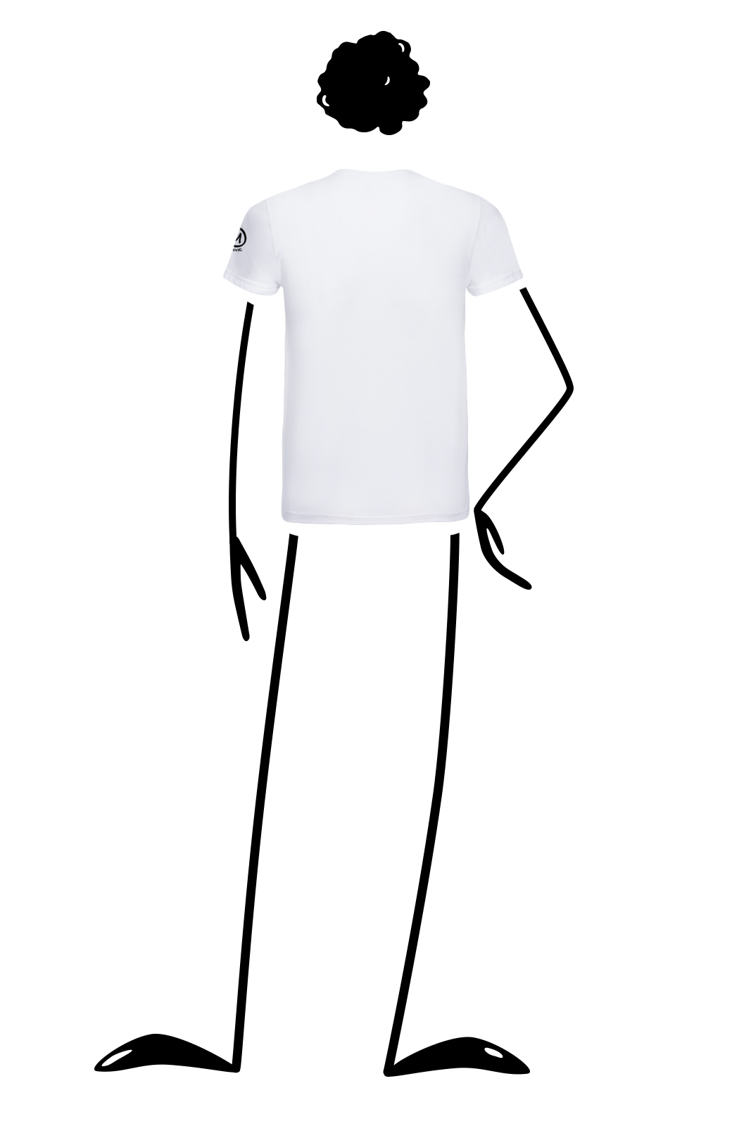 t-shirt men white HASH Monvic