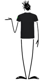 t-shirt homme noir HASH Monvic skate