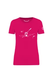 Women's canoe t-shirt - fuchsia - organic cotton - SHARON MONVIC