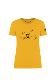 Women's canoe t-shirt - yellow - organic cotton - SHARON MONVIC