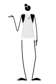Tank top women white JENNY Monvic for sport activities
