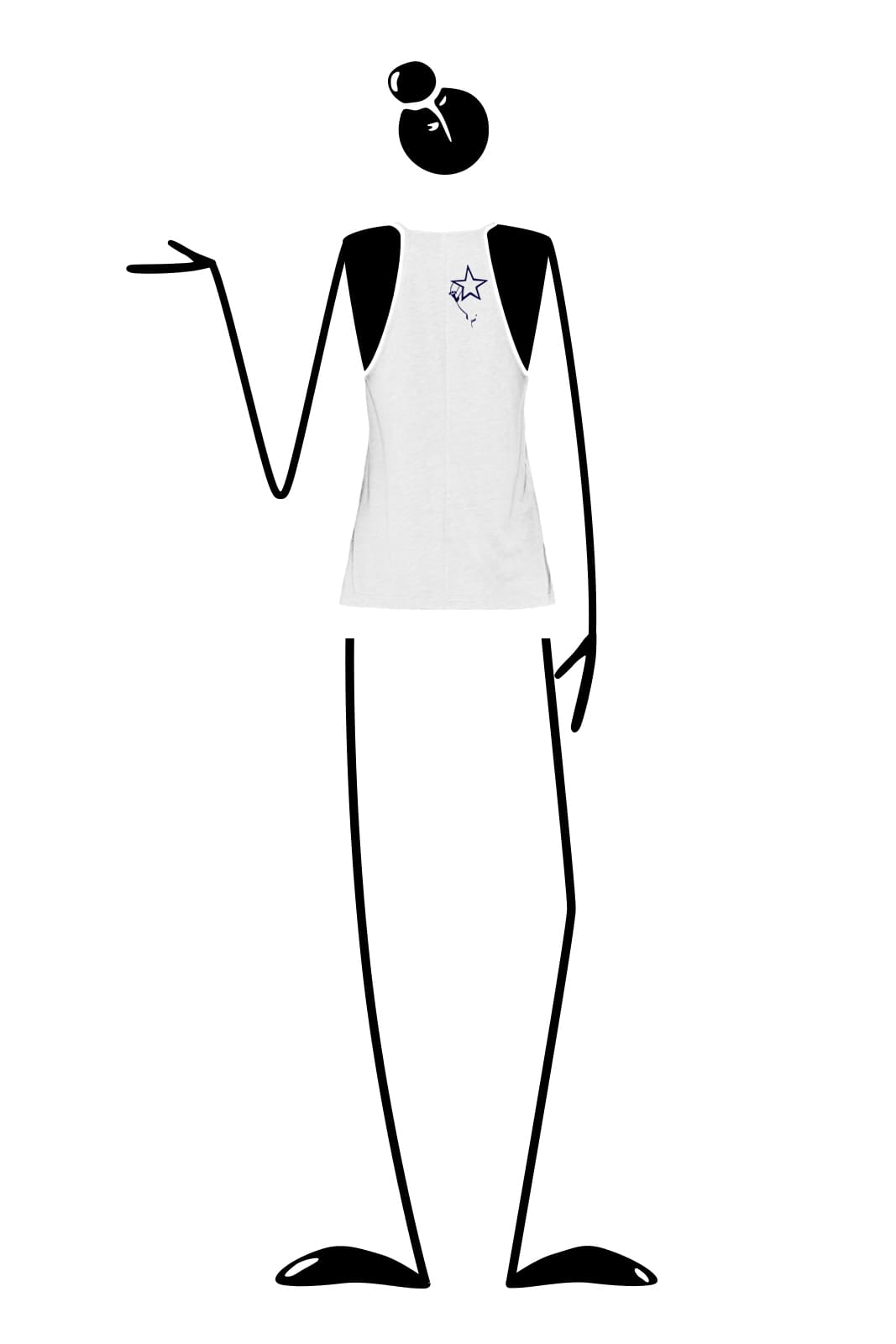 Tank top a girocollo donna bianco JENNY Monvic