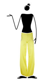Pants women yellow lime for climbing KATY Monvic women's long climbing trousers
