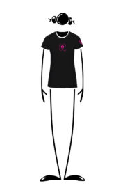 t-shirt women black SHARON Monvic skate
