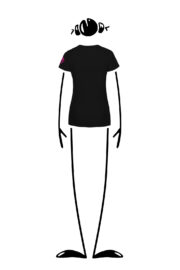 t-shirt women black SHARON Monvic skate