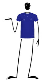 t-shirt uomo blu royal HASH Monvic base jumping