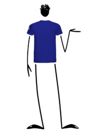 t-shirt homme bleu royal HASH Monvic base jumping