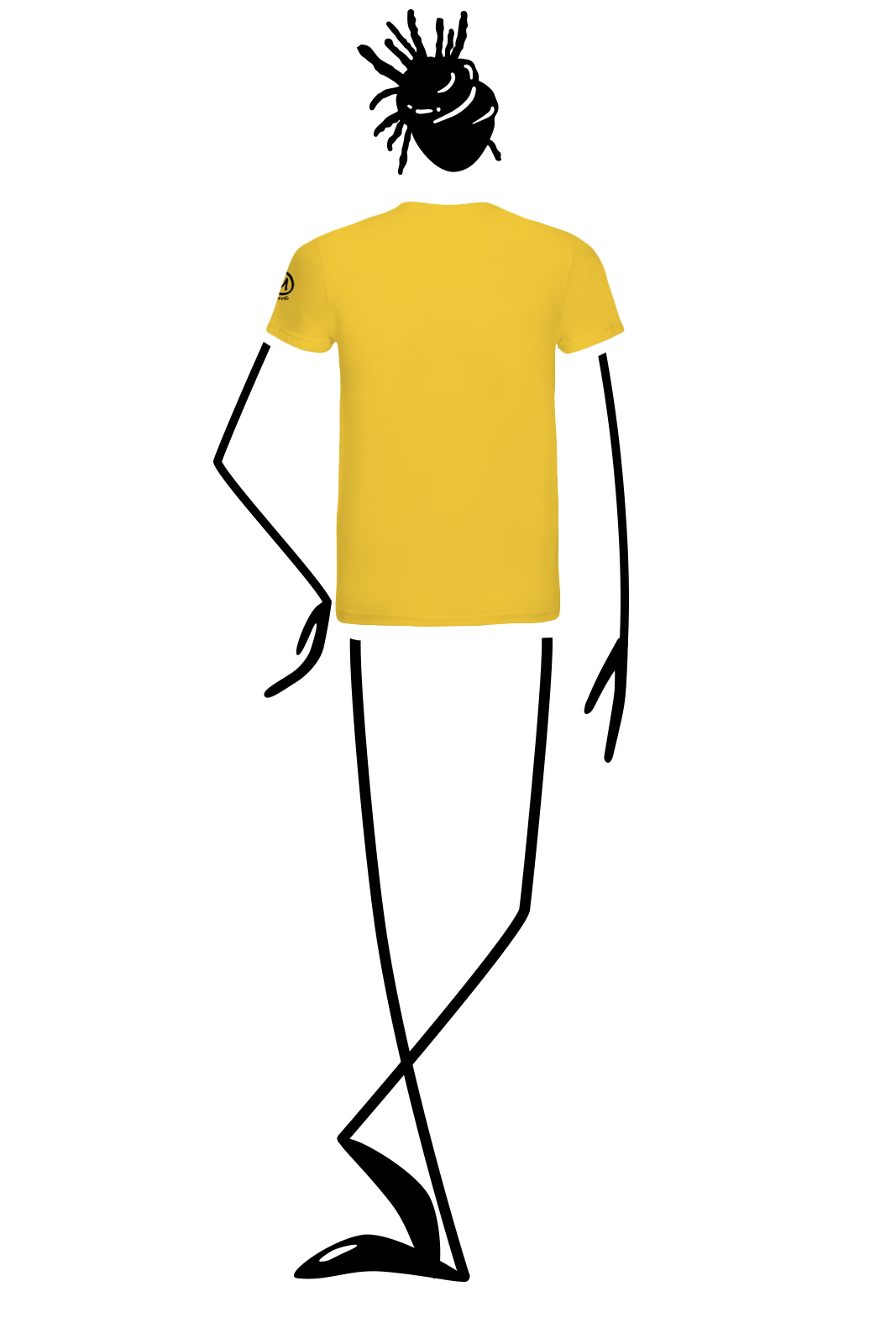 t-shirt men yellow HASH Monvic cheese