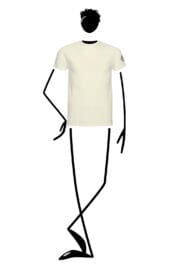 T-shirt homme en coton bio créme HASH ORGANIC Monvic