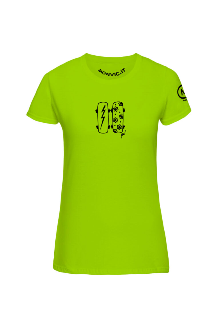 t-shirt donna lime SHARON Monvic skate