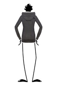 Sweatshirt Femme carbone coton grande capuche ET Monvic