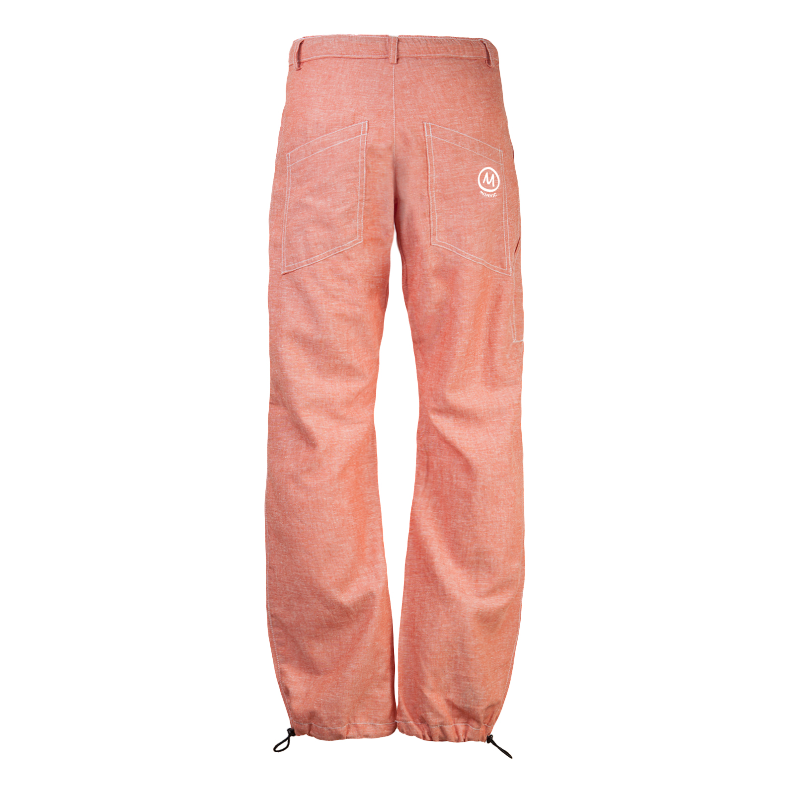 pantalone uomo di lino rosso chiaro per arrampicata, hiking, sport - BILLY 2 Monvic