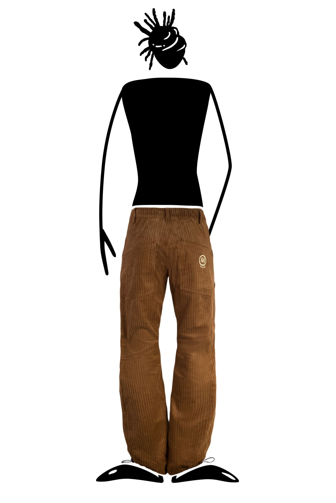 pantalone arrampicata uomo velluto marrone costa francese GRILLO Monvic