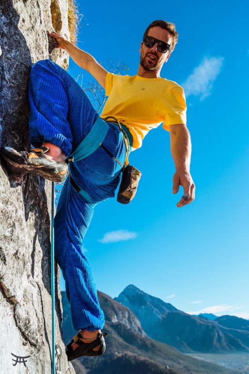 pantalone velluto uomo per arrampicata blu - GRILLO Monvic
