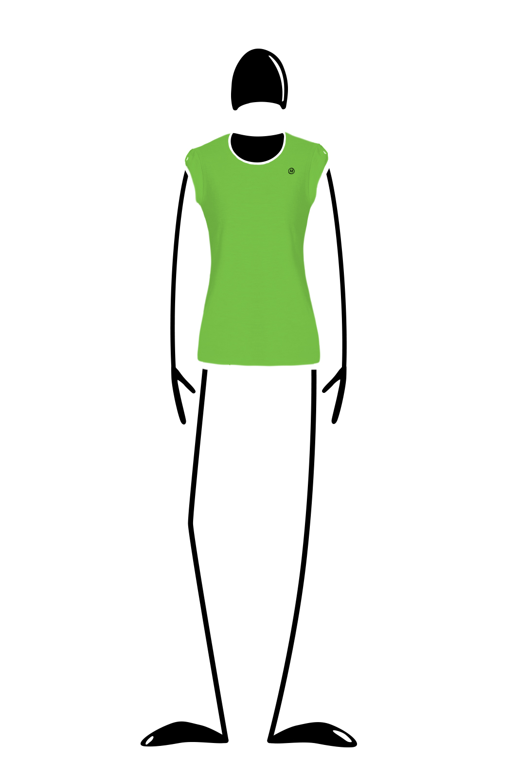 t-shirt donna verde mela in cotone FATONA Monvic