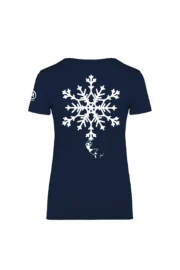 t-shirt arrampicata donna fiocco di neve SNOWFLAKE blu navy SHARON Monvic r