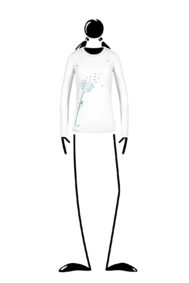 T-shirt Femme à manches longues blanc MOLLY R Monvic